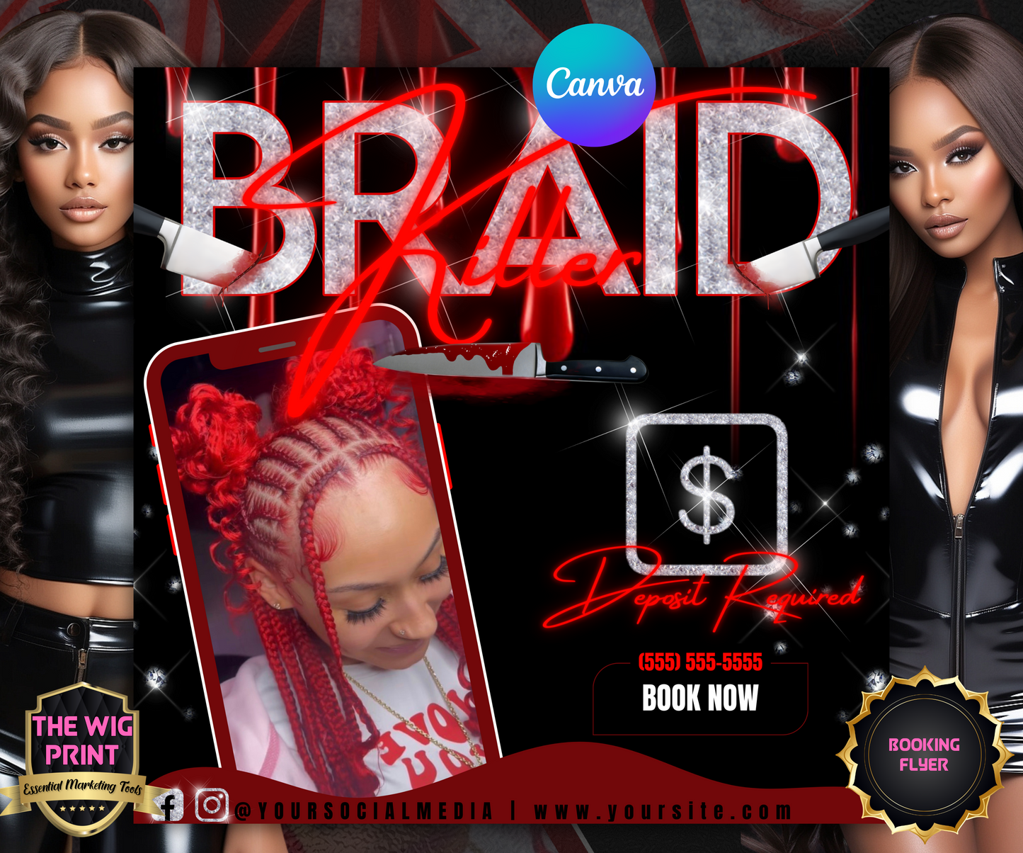 Braid Killer Booking Flyer (4 Templates)
