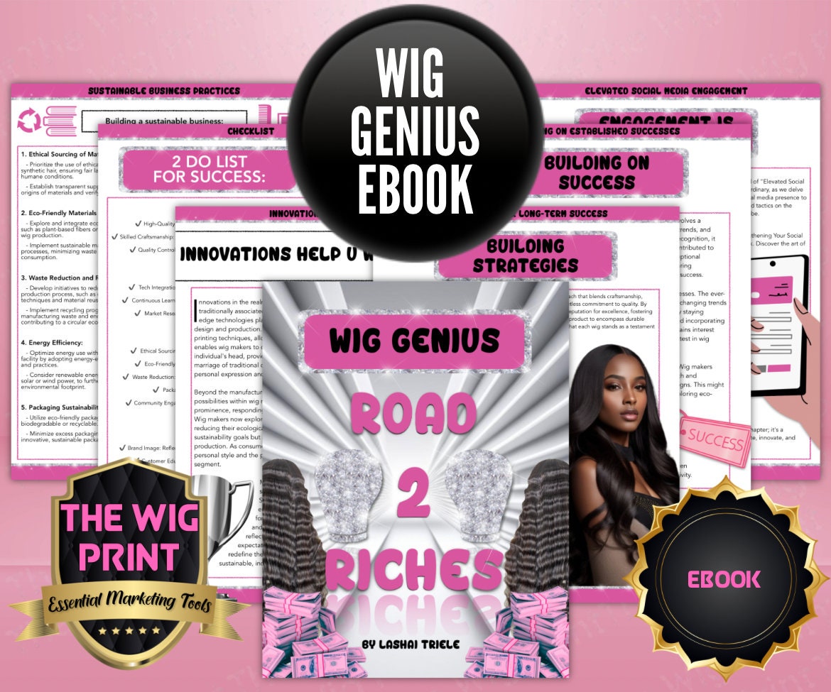 Wig Genius | Road 2 Riches | For Beginners + Professionals | Instant Download Ebook