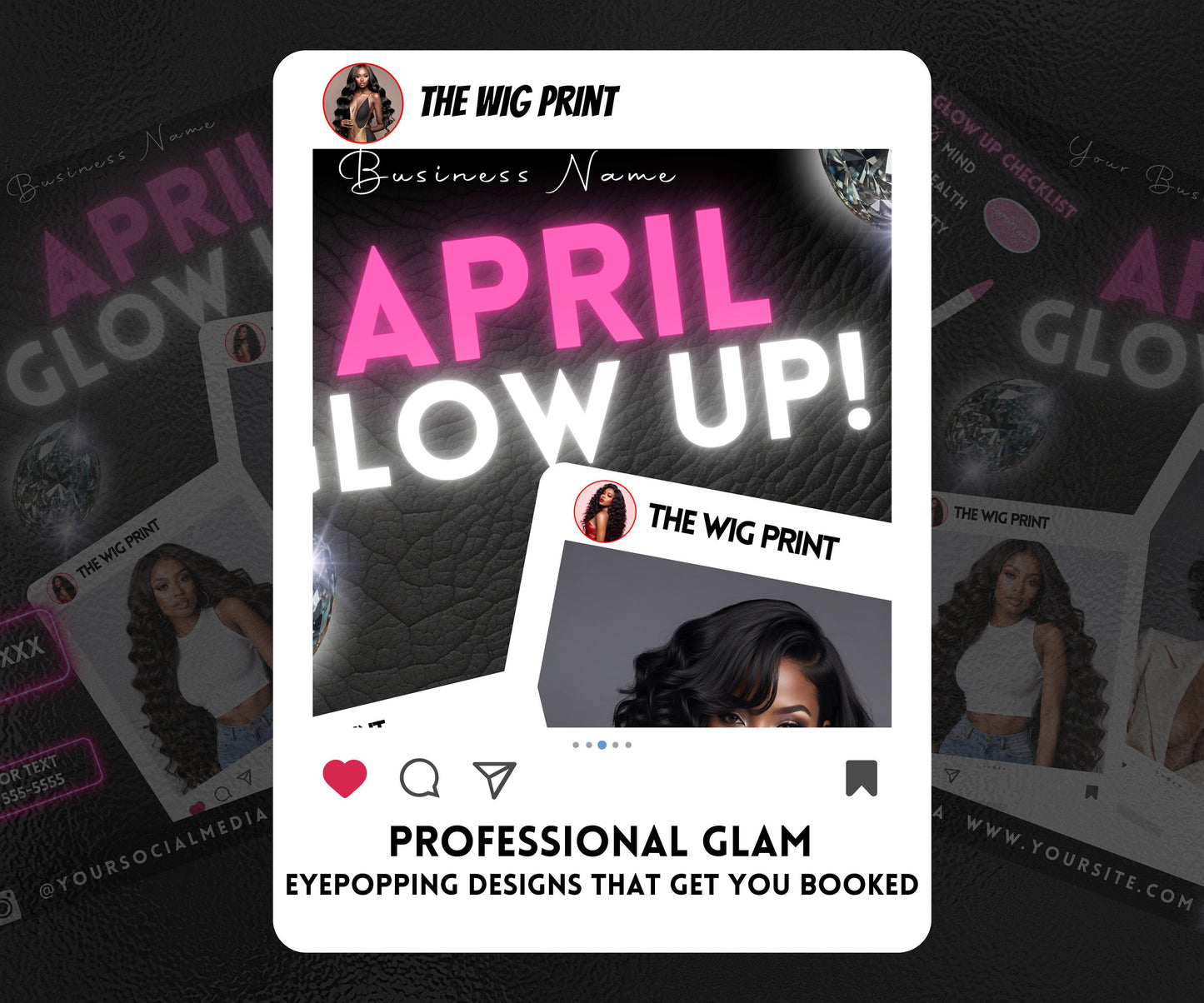 April Bookings | 1 Flyer | DIY | CANVA |Hair + Beauty | Social Media Flyer