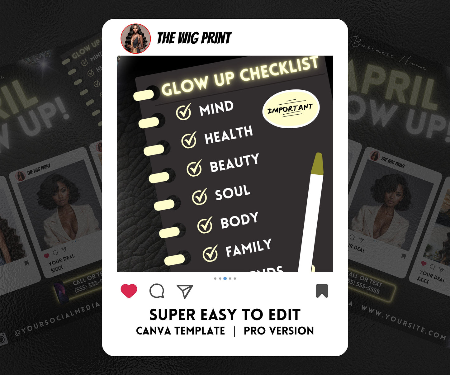 April Bookings | 1 Flyer | DIY | CANVA |Hair + Beauty | Social Media Flyer