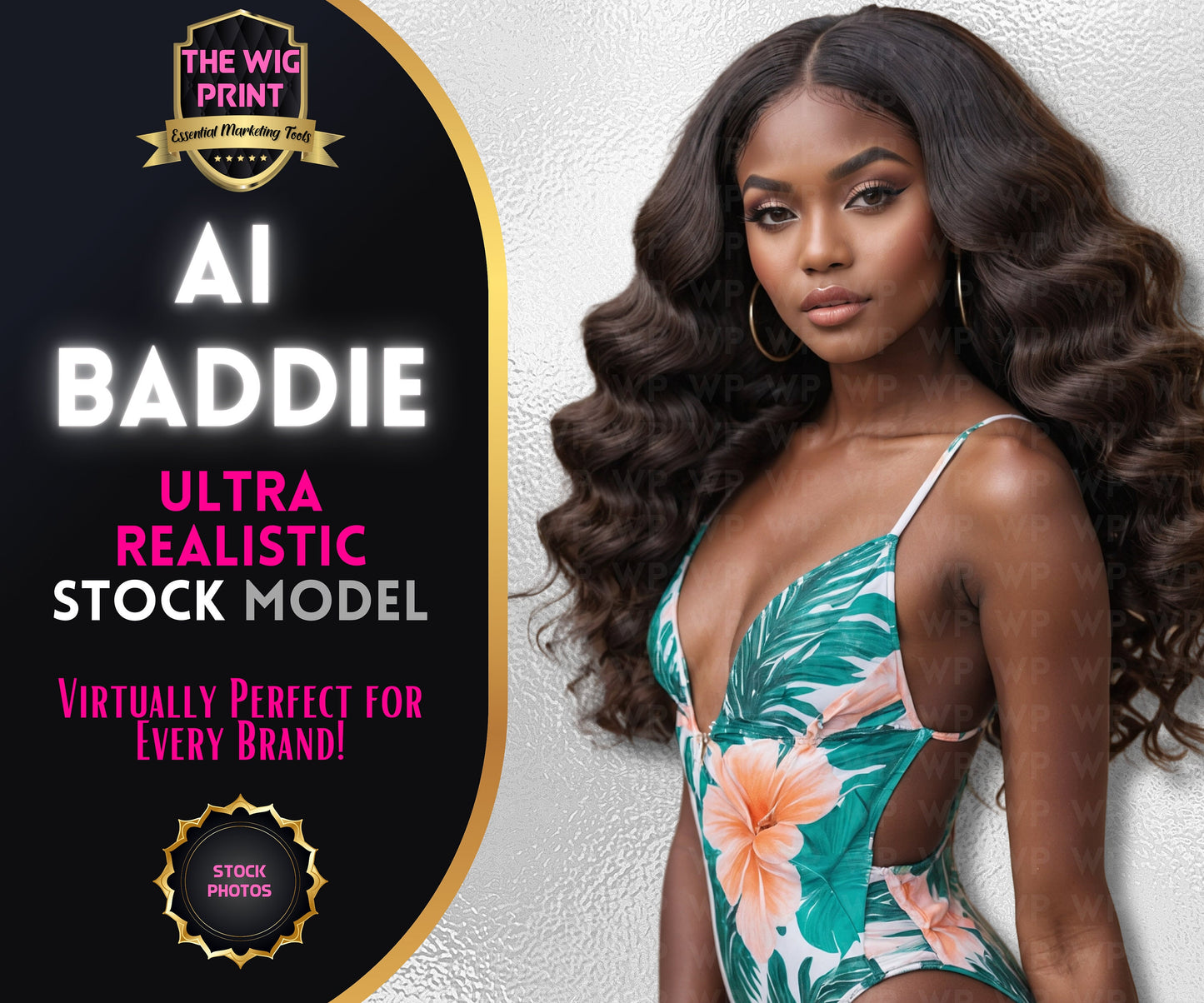 Ai Baddie | Summer Stock Model | 1 Model | Swimsuit Ai Model | Model Stock Photos(Ai Generated)
