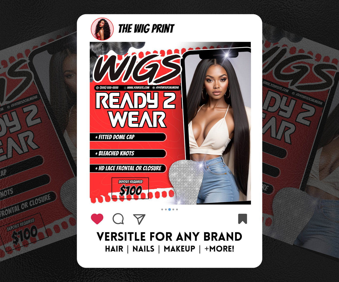 Wig Specials | Wig Booking Flyers | DIY | CANVA | Wig Flyers | Wig Deals | Wig Appointments | Wigs on Hand | Ready 2 Ship Wig | Ready 2 Wear