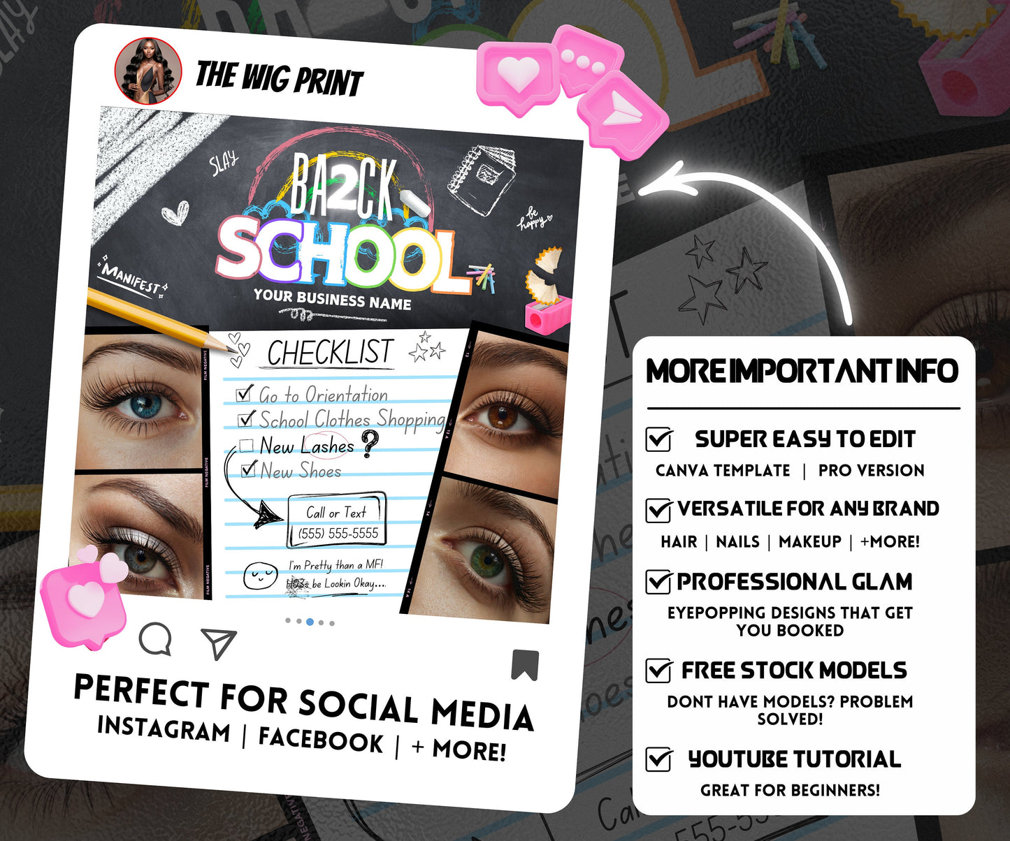 Back 2 School Flyer | Back to School Books Open | Back to School Bookings | Back to School Season | Back 2 school Appointments | DIY | CANVA