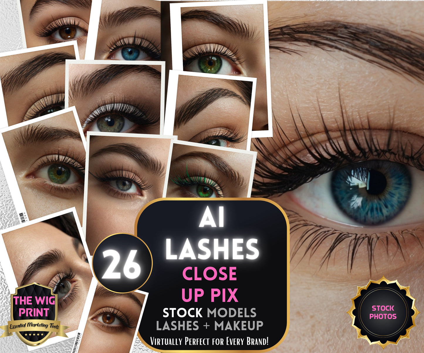 Ai Lash Baddies | 26 Models | Lash + Makeup Models | UHD Lash Photography | Model Stock Photos(Ai Generated)