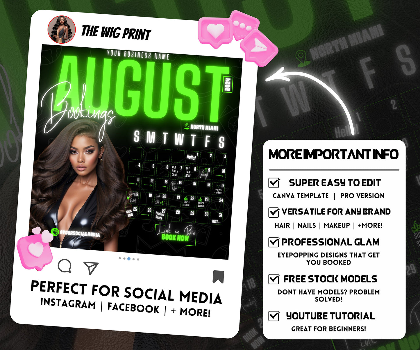 August Books Open | August Booking Flyer | Blue Theme | DIY| CANVA | Summer Break | August Special | August Appointments | June July August