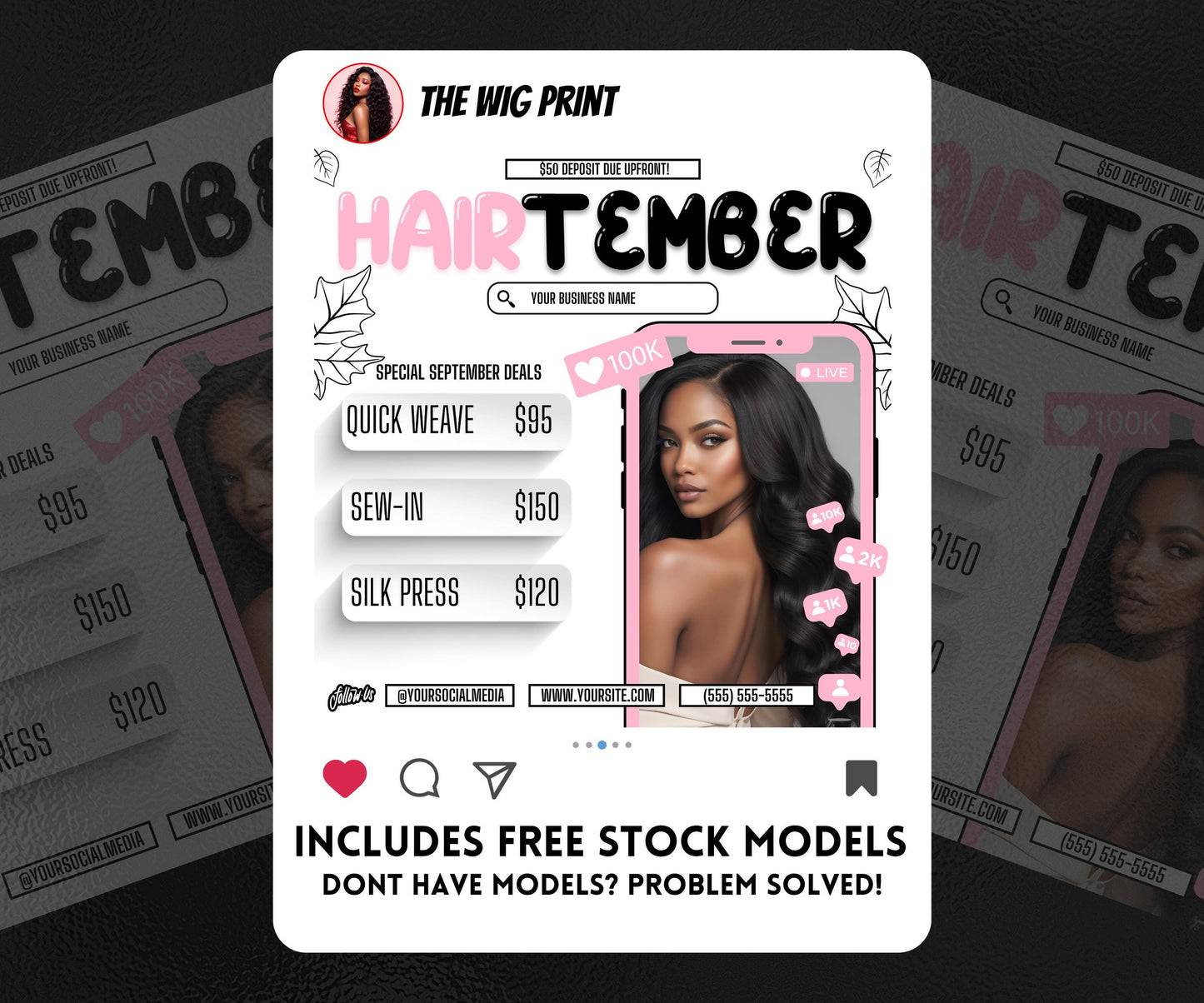 HairTember | 3 Hair Stylist Flyers