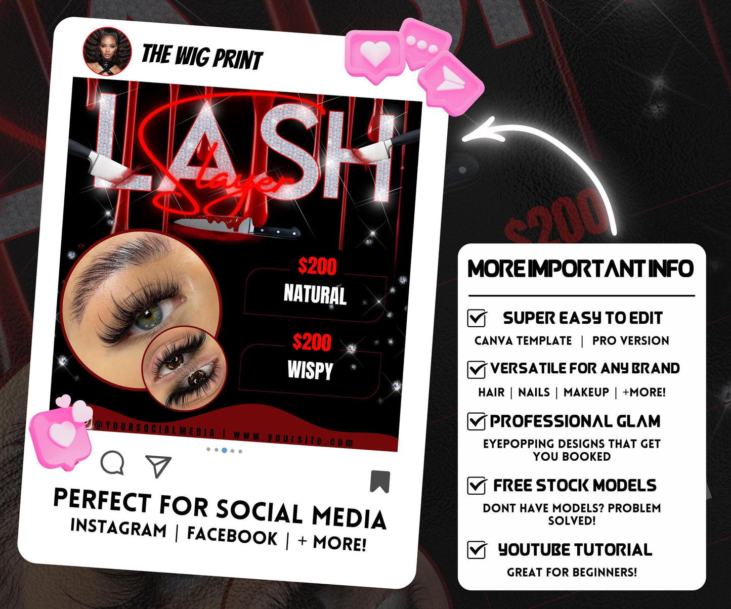 Lash Slayer Flyer | Lash Tech Flyer