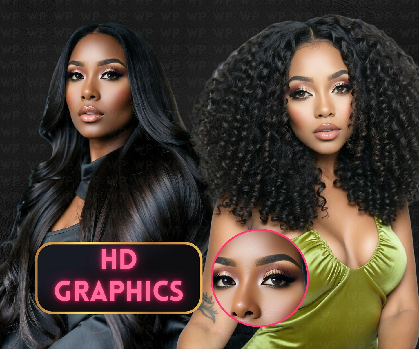 Ai Hair Baddies | 150 AI Photos | Luxury Hair | Makeup | UHD Photography | Model Stock Photos | Ai Generated