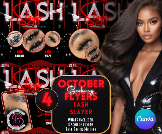 Slay Your Lash Bookings This October with LASH Slayer Flyers