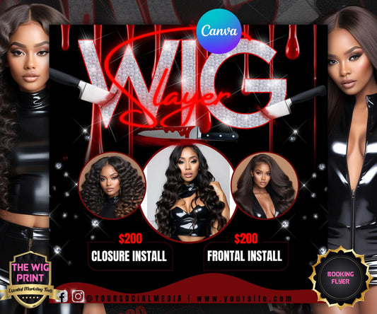 Unleash Your Inner Wig Slayer: Elevate Your Hair Business with the Wig Slayer Flyer Template