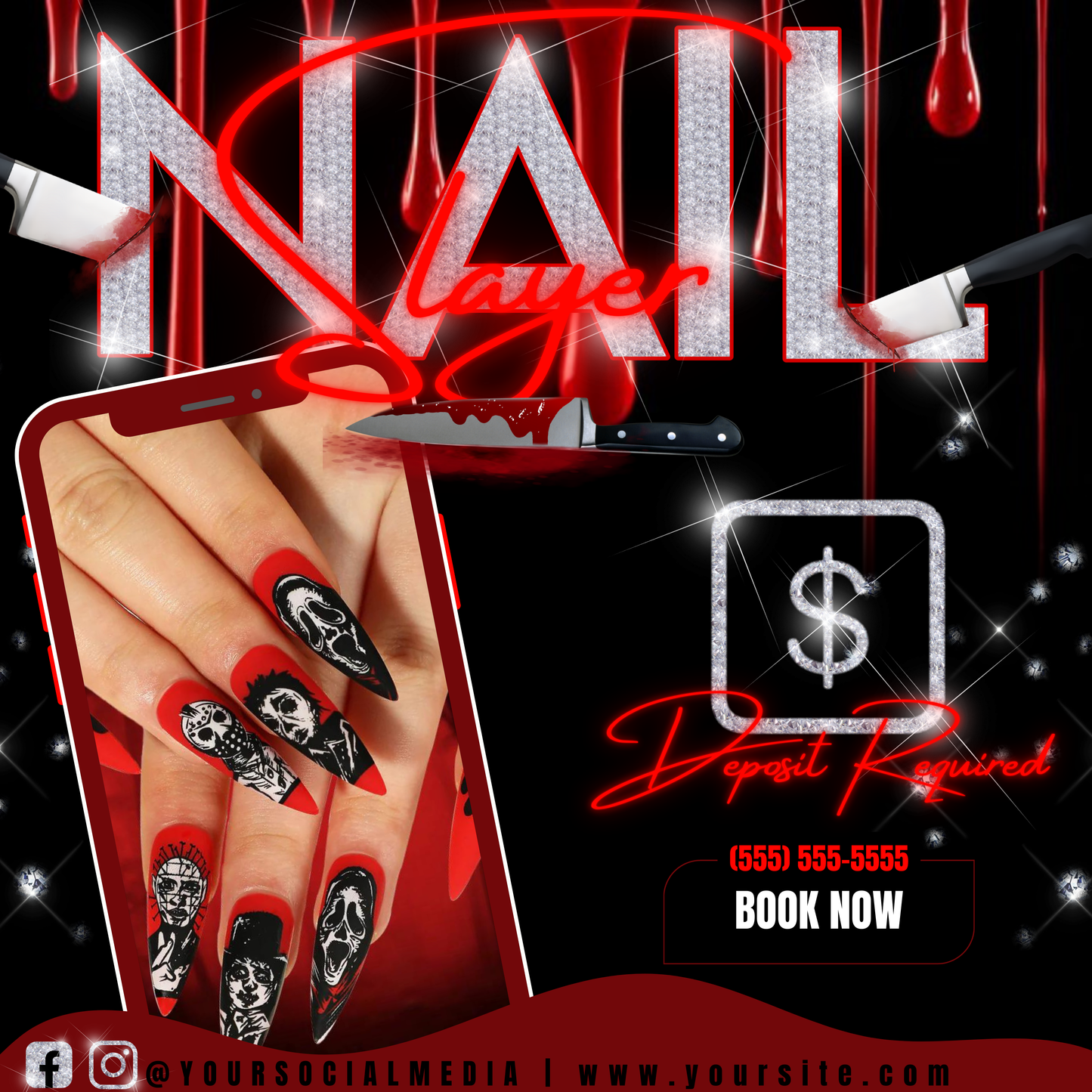 NAIL Slayer Bookings Flyers