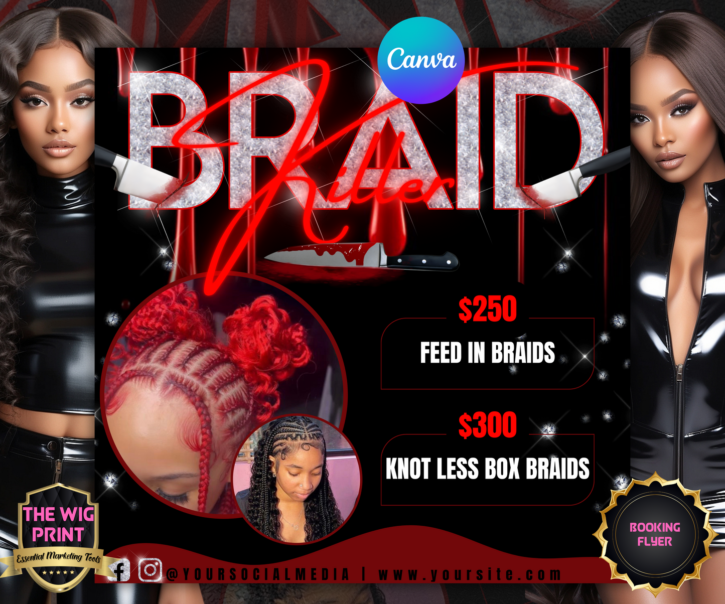 Braid Killer Booking Flyer (4 Templates)