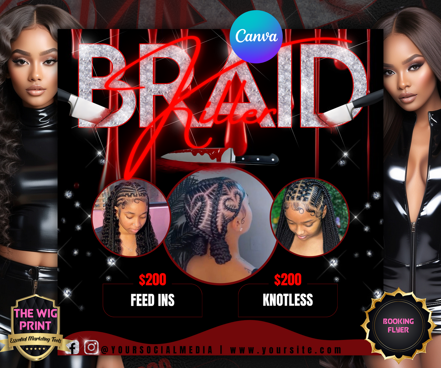 Braid Killer Booking Flyer (4 Templates)