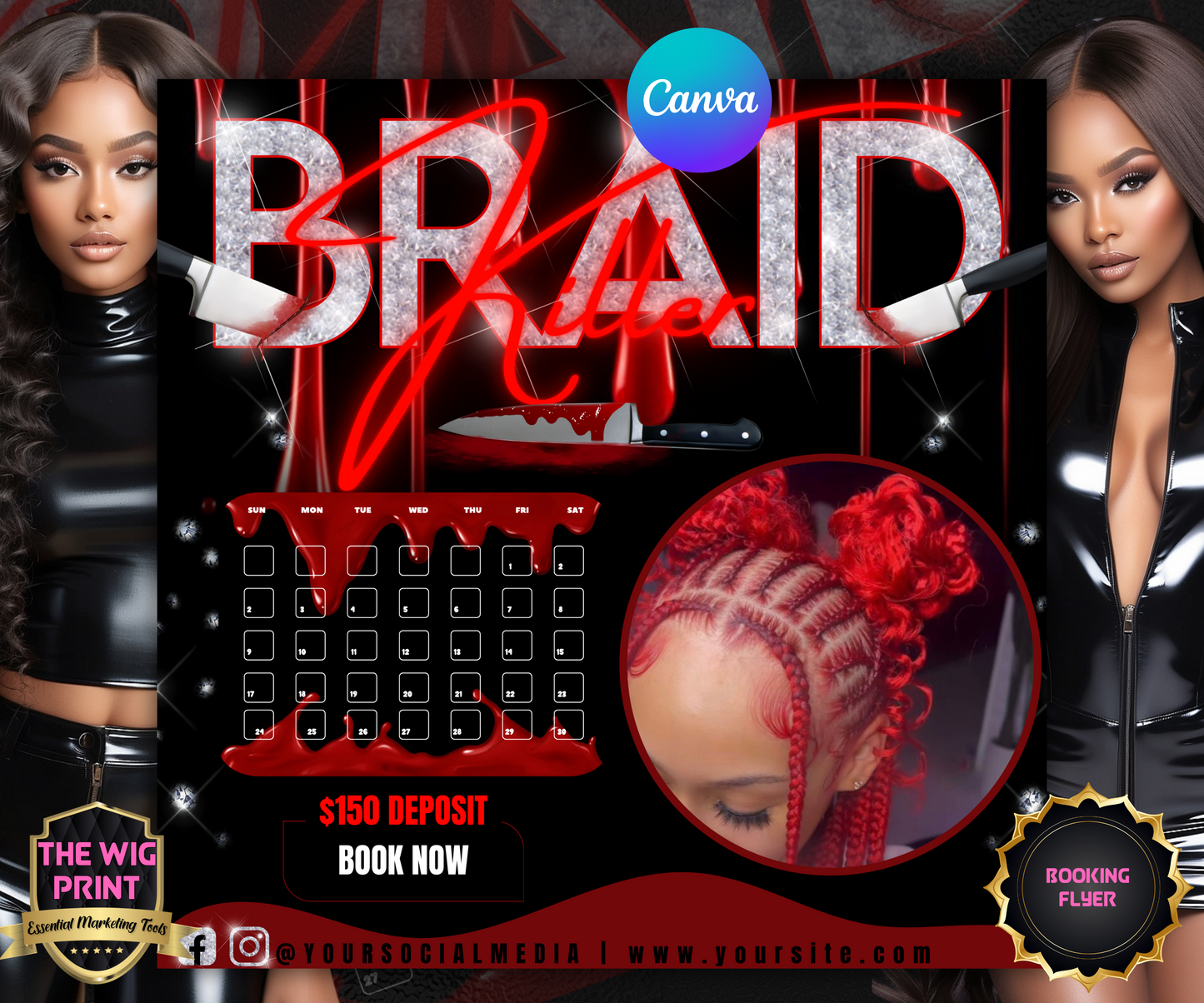 Braid Killer Booking Flyer (4 Templates)