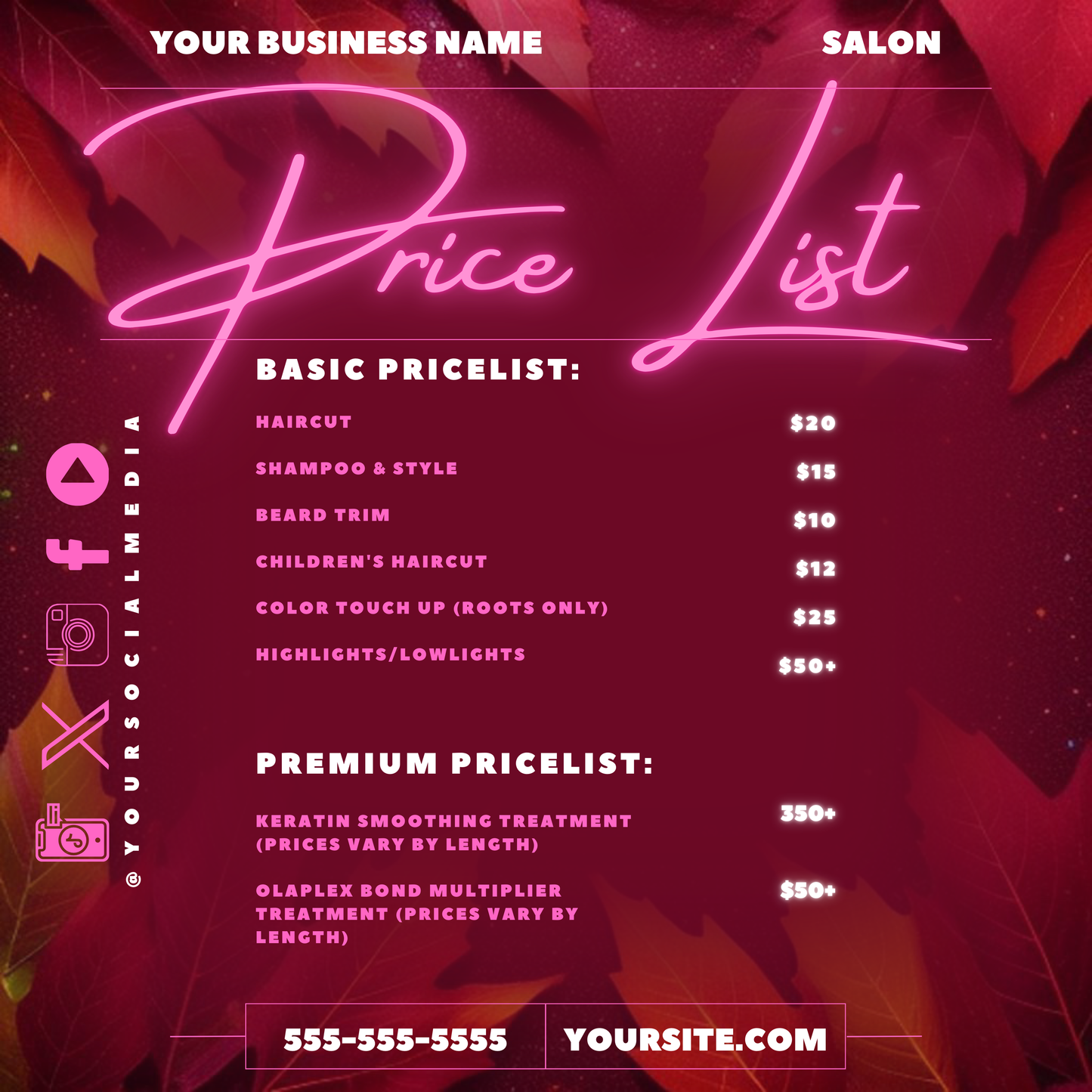 FALL Bookings & Appointments | 14 Flyers