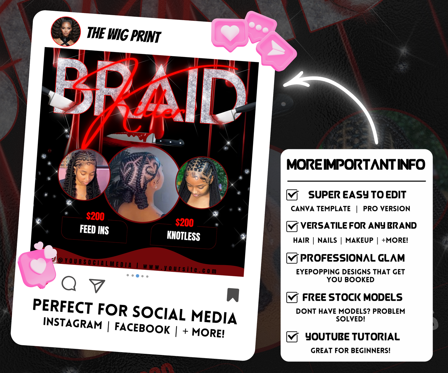 Braid Killer Booking Flyer (4 Templates)