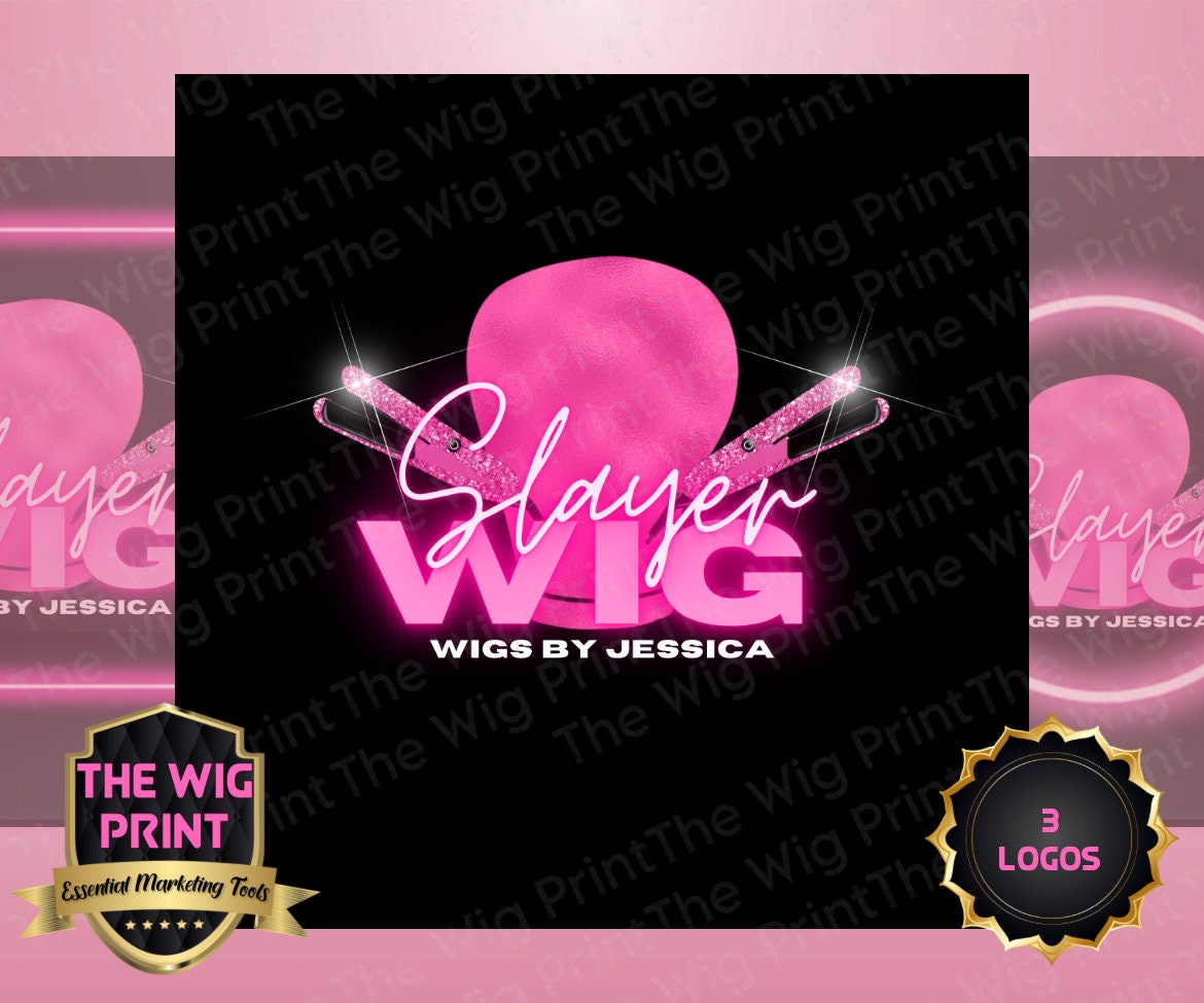 WIG Slayer Logo v2 | 3 Logos | CANVA | DIY | Wig Business