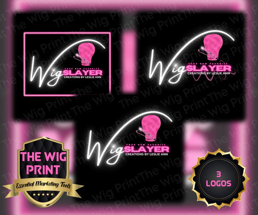 WIG Slayer | 3 Logos | CANVA | DIY | Wig Business