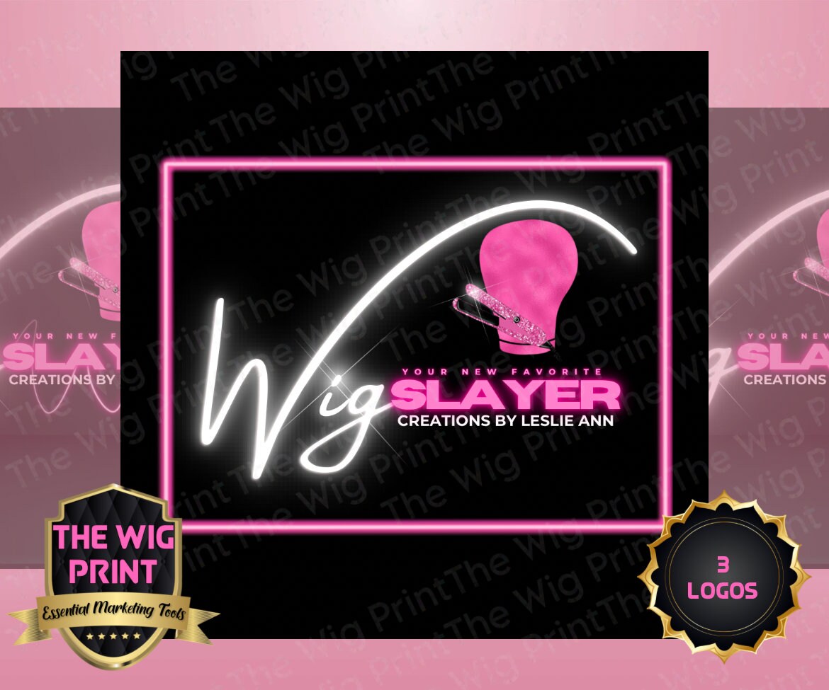 WIG Slayer | 3 Logos | CANVA | DIY | Wig Business