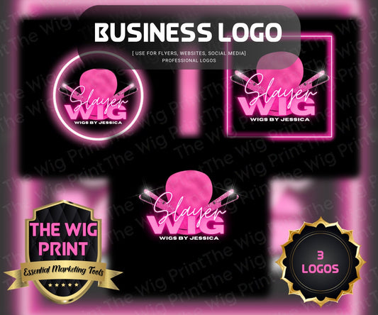 WIG Slayer Logo v2 | 3 Logos | CANVA | DIY | Wig Business