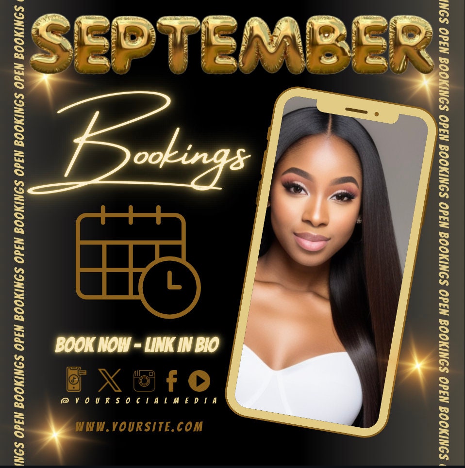 SEPTEMBER Bookings | 2 Flyers | Hair + Wig Industry | Balloon | DIY | CANVA