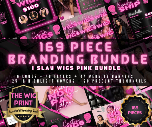 169 Piece | Pink Neon Branding Bundle for Beauty Brands