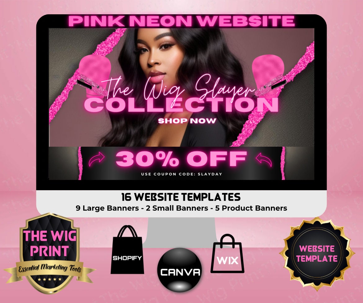 169 Piece | Pink Neon Branding Bundle for Beauty Brands