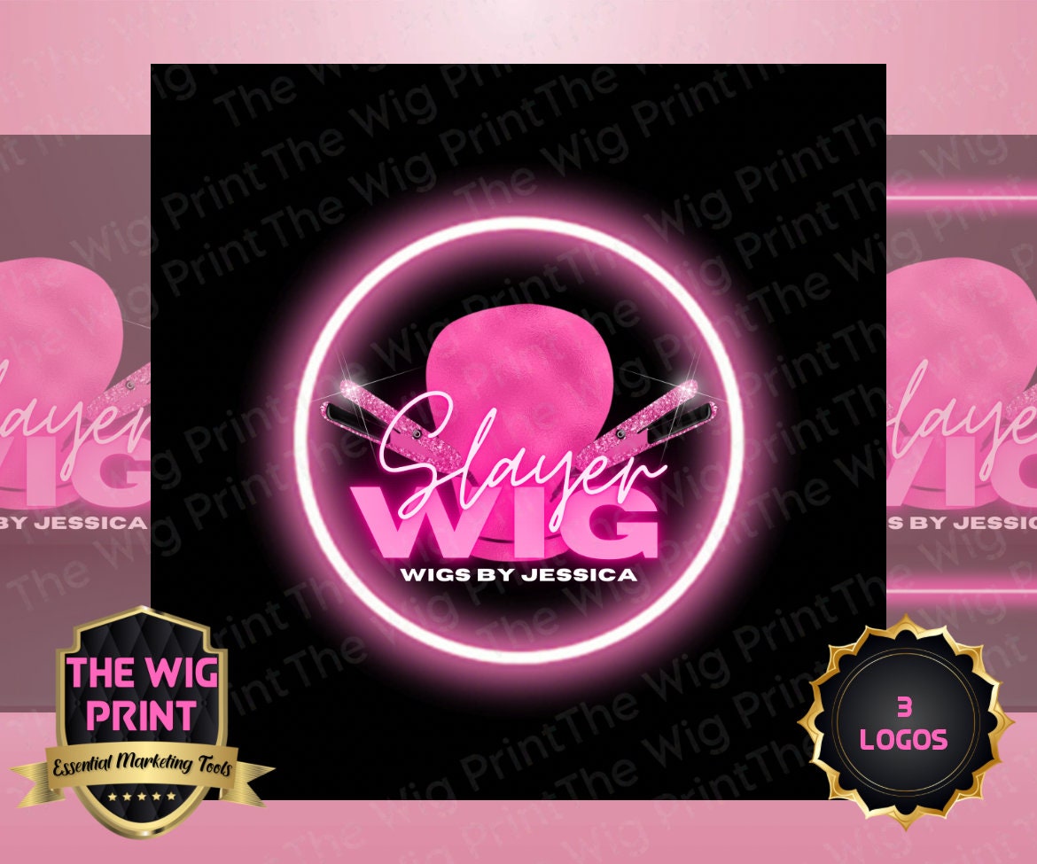 WIG Slayer Logo v2 | 3 Logos | CANVA | DIY | Wig Business