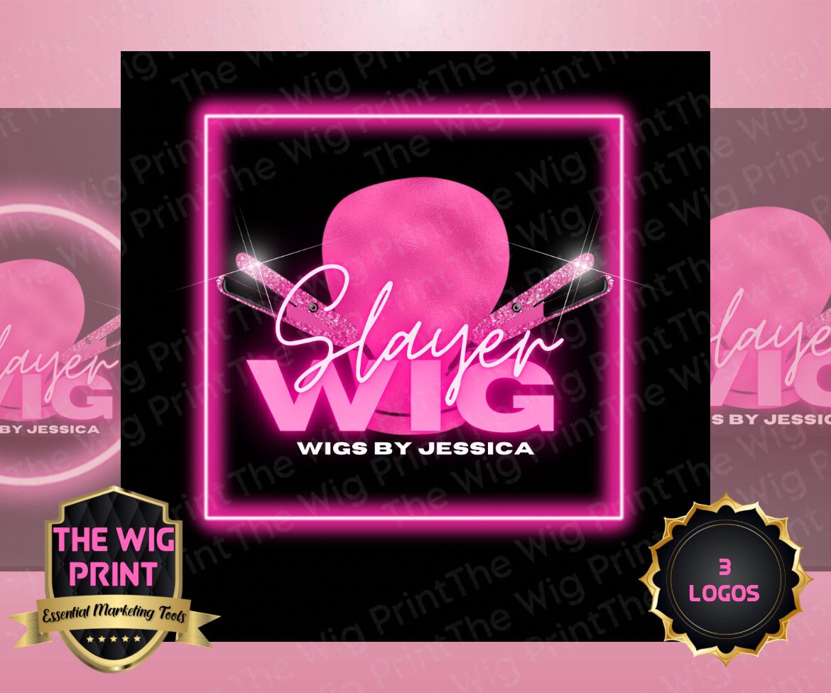 WIG Slayer Logo v2 | 3 Logos | CANVA | DIY | Wig Business