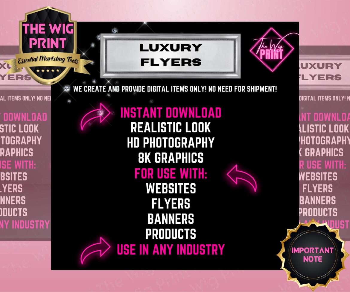 Price List | 3 Flyers | Any Industry | Neon Pink | DIY | CANVA | Instagram | Facebook