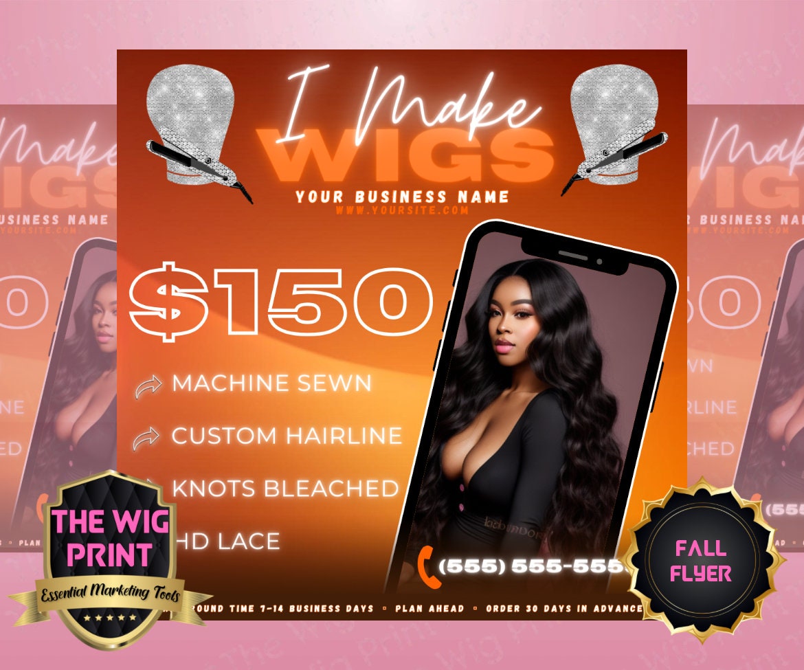 October I Make Wigs Flyer