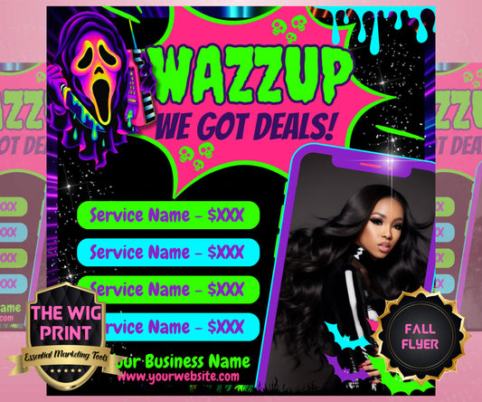 WAZZAP Halloween We've Got Deals Flyers