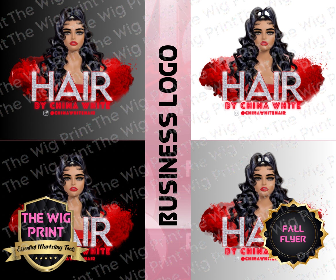 Hair Stylist Logo | Logo | CANVA | DIY | Wig Business