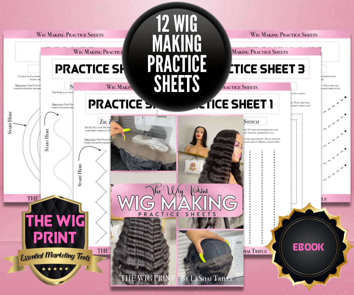 Wig Making Practice Sheets | Beginner Friendly | Wig Makers | Hair Stylists | Wig Class