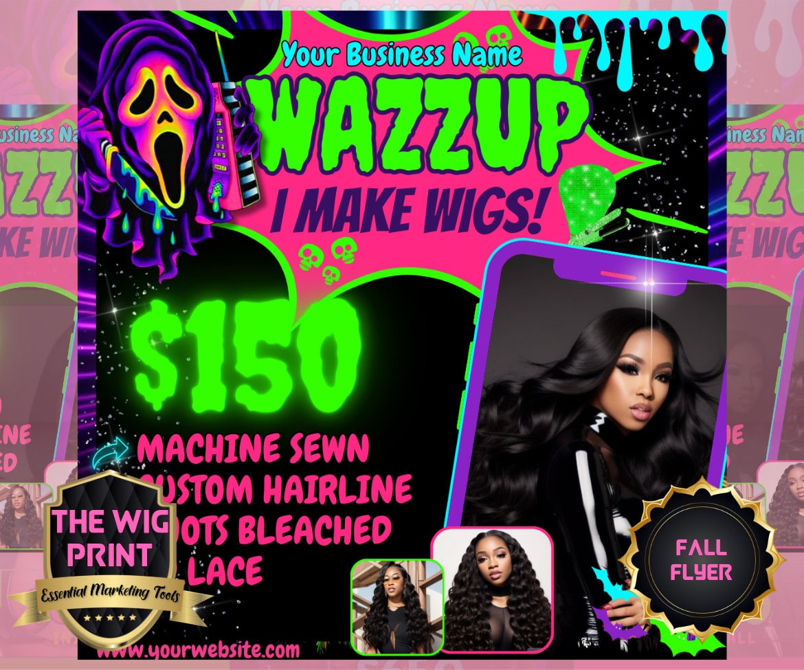 WAZZUP Halloween I Make Wigs Flyers