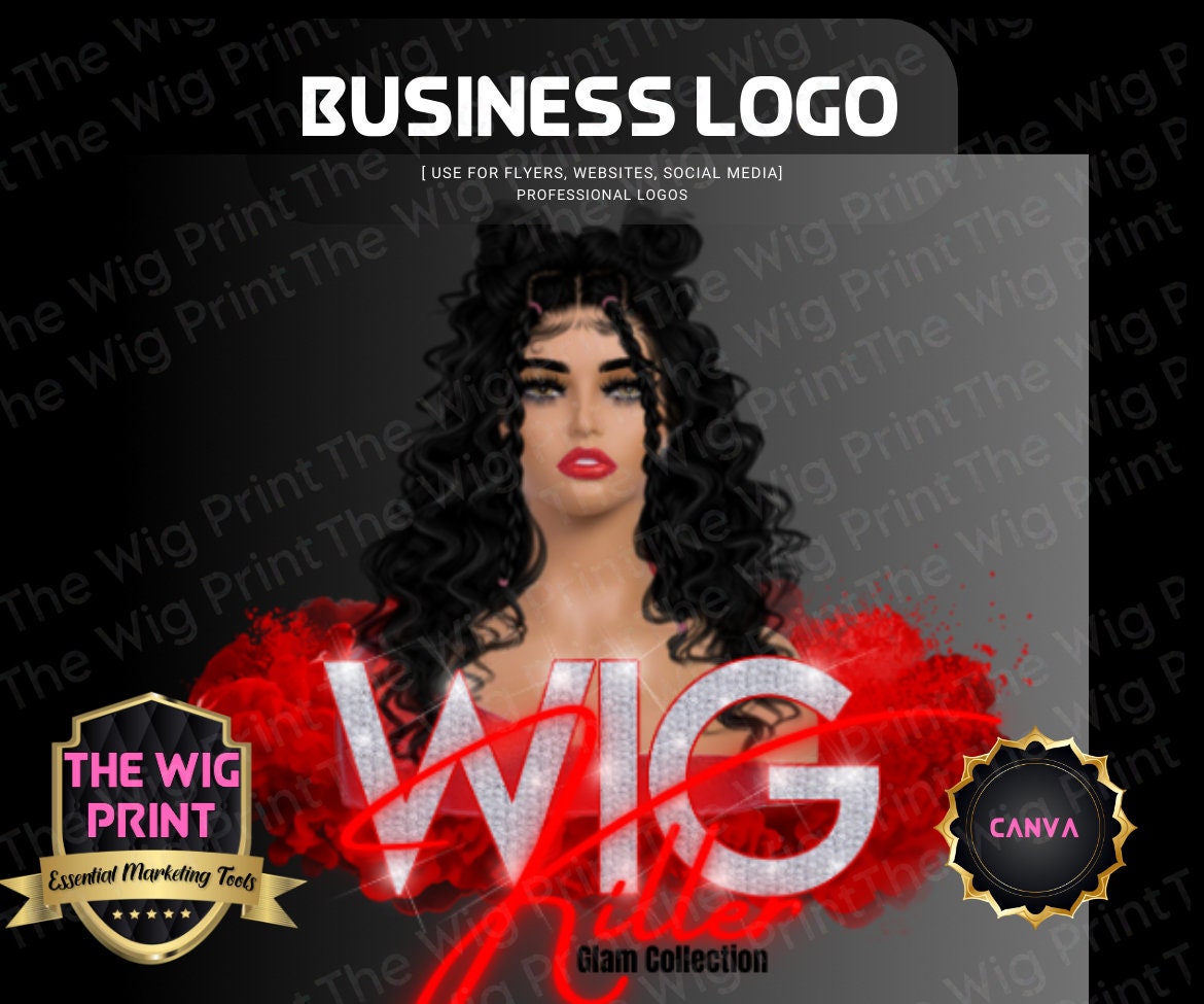 Wig Stylist Logo | Logo | CANVA | DIY | Wig Business