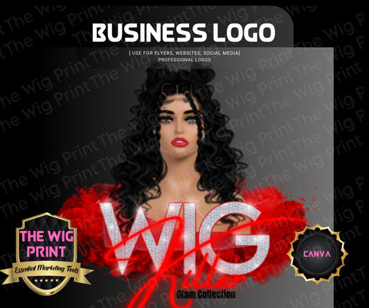 Wig Stylist Logo | Logo | CANVA | DIY | Wig Business