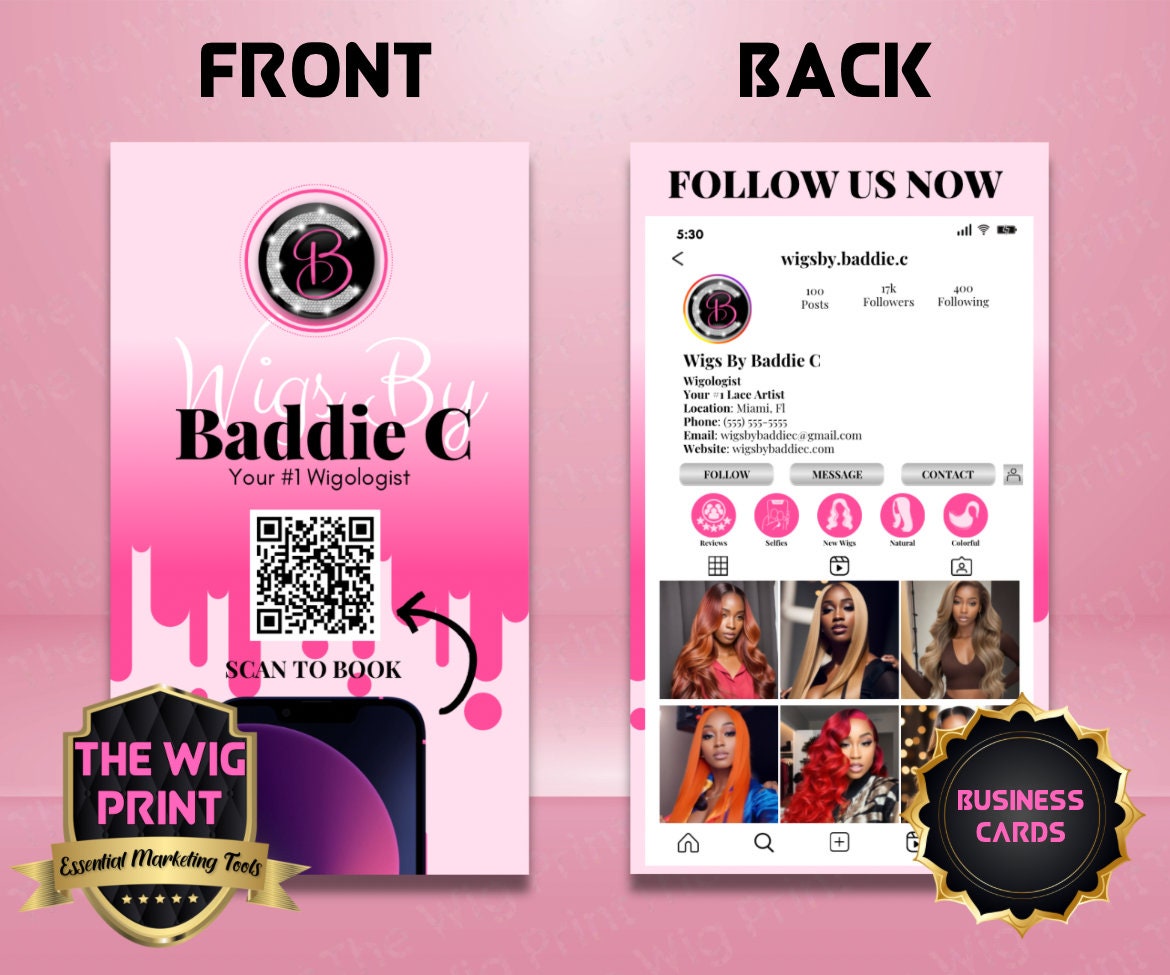 Instagram Business Cards | Pink