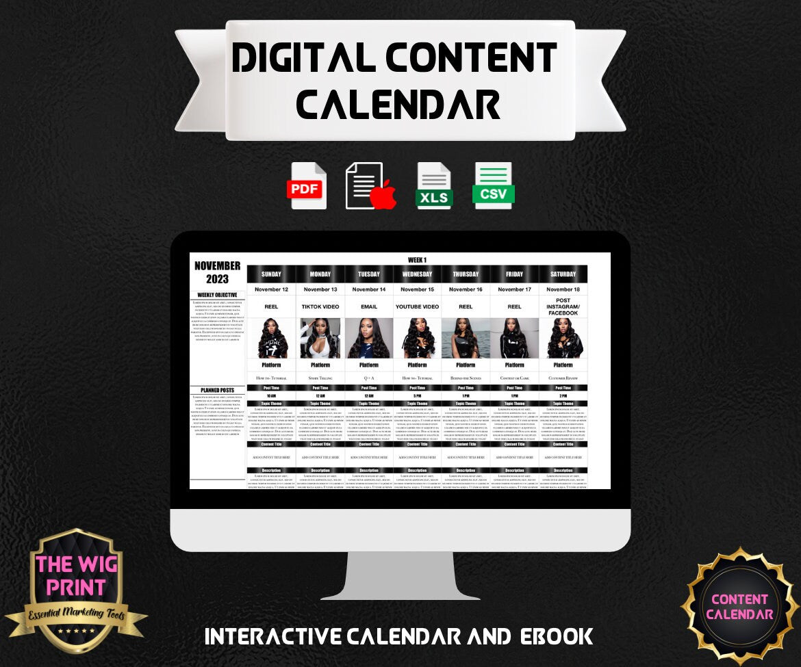 November Content Calendar | Digital + Interactive | Perfect for all companies and brands Companies | +Interactive Digital Ebook