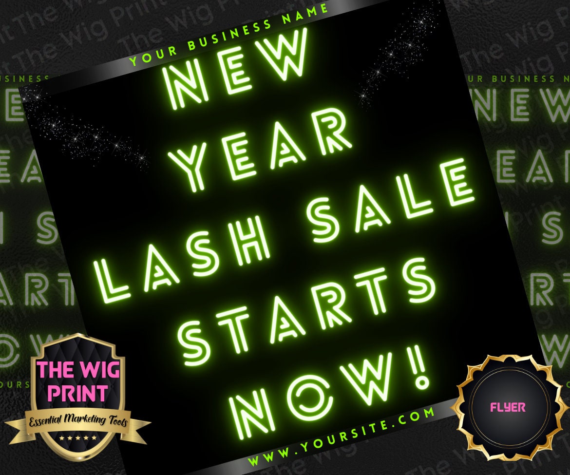 New Year New Lashes 2024 | 4 Flyers | Hair + Wig, Nail, Lashes, & Makeup Industry | Pink | DIY | CANVA | Instagram | Facebook