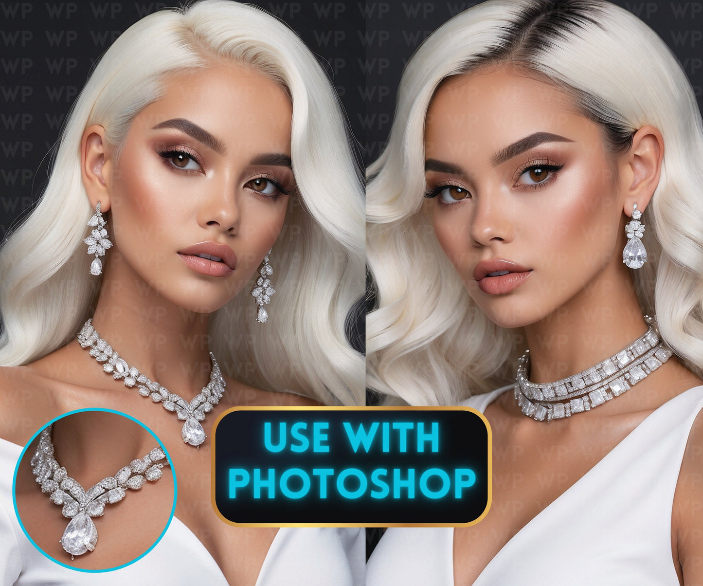 Ai Baddie Kyla Jenny | Pretty in White | 12+ Model Stock Photos | Wearing White + Diamonds | Ultra Realistic