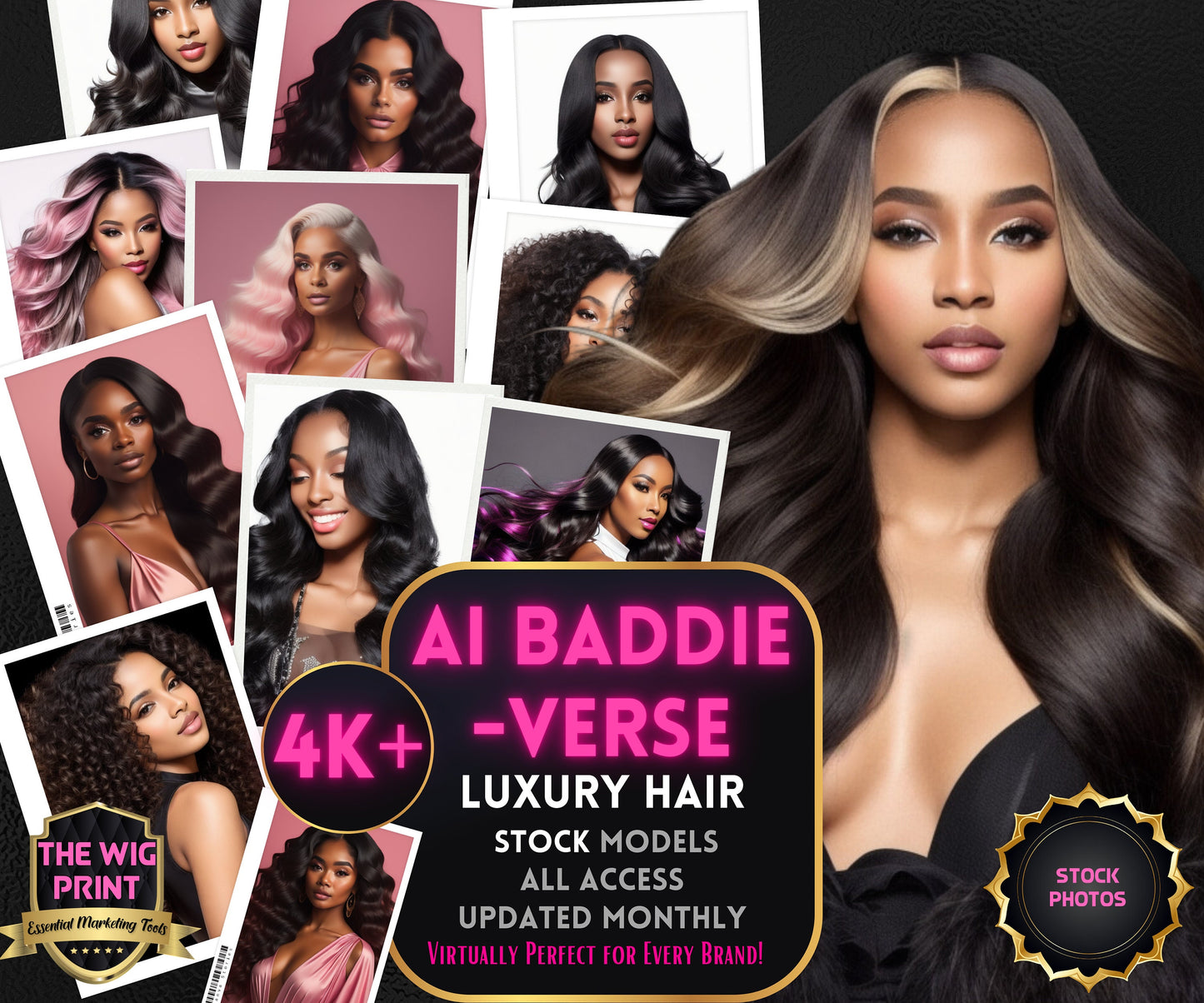 Ai BaddieVerse 4000+ Luxury Ai Stock Models | ( More Added Monthly) | Use for Hair + Beauty Industry