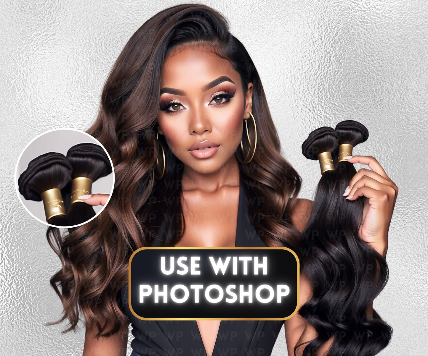 Ai Baddies Luxury Hair | 200+ Models | All Black Everything | UHD Hair Photography | Model Stock Photos