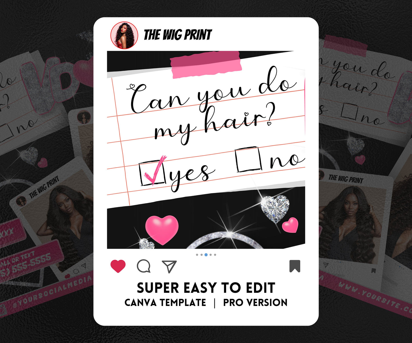 VDay | Can You Do My Hair? | 1 Flyer | Valentines Theme | Hair + Beauty