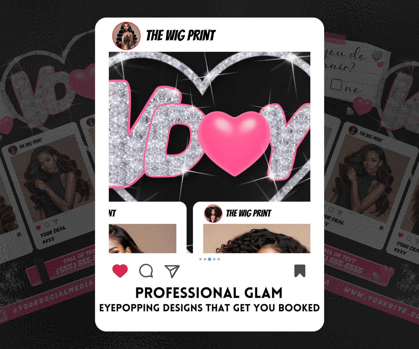 VDay | Can You Do My Hair? (Calendar) | 1 Flyer | Valentines Theme | DIY | CANVA | Social Media Flyer