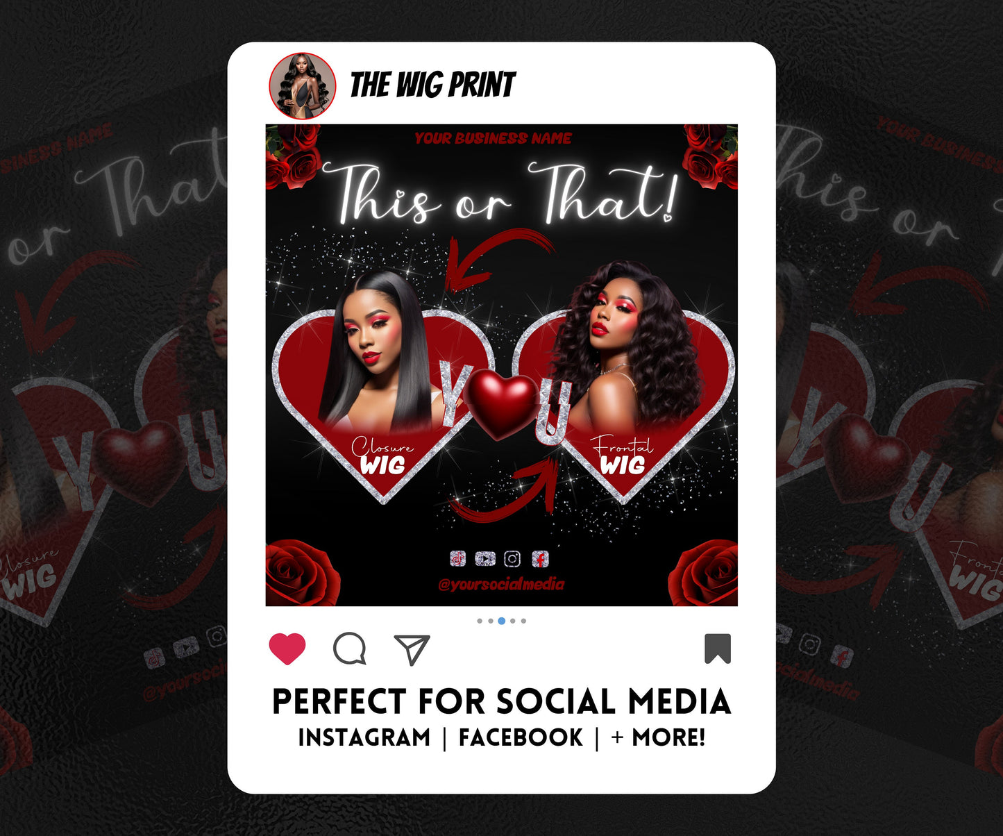 VDay | This or That? | 1 Flyer | Valentines You Theme | DIY | CANVA | Social Media Flyer