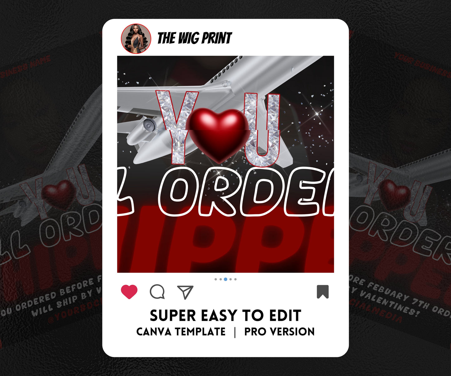 VDay | All Orders Shipped | 1 Flyer | Valentines You Theme | DIY | CANVA | Social Media Flyer