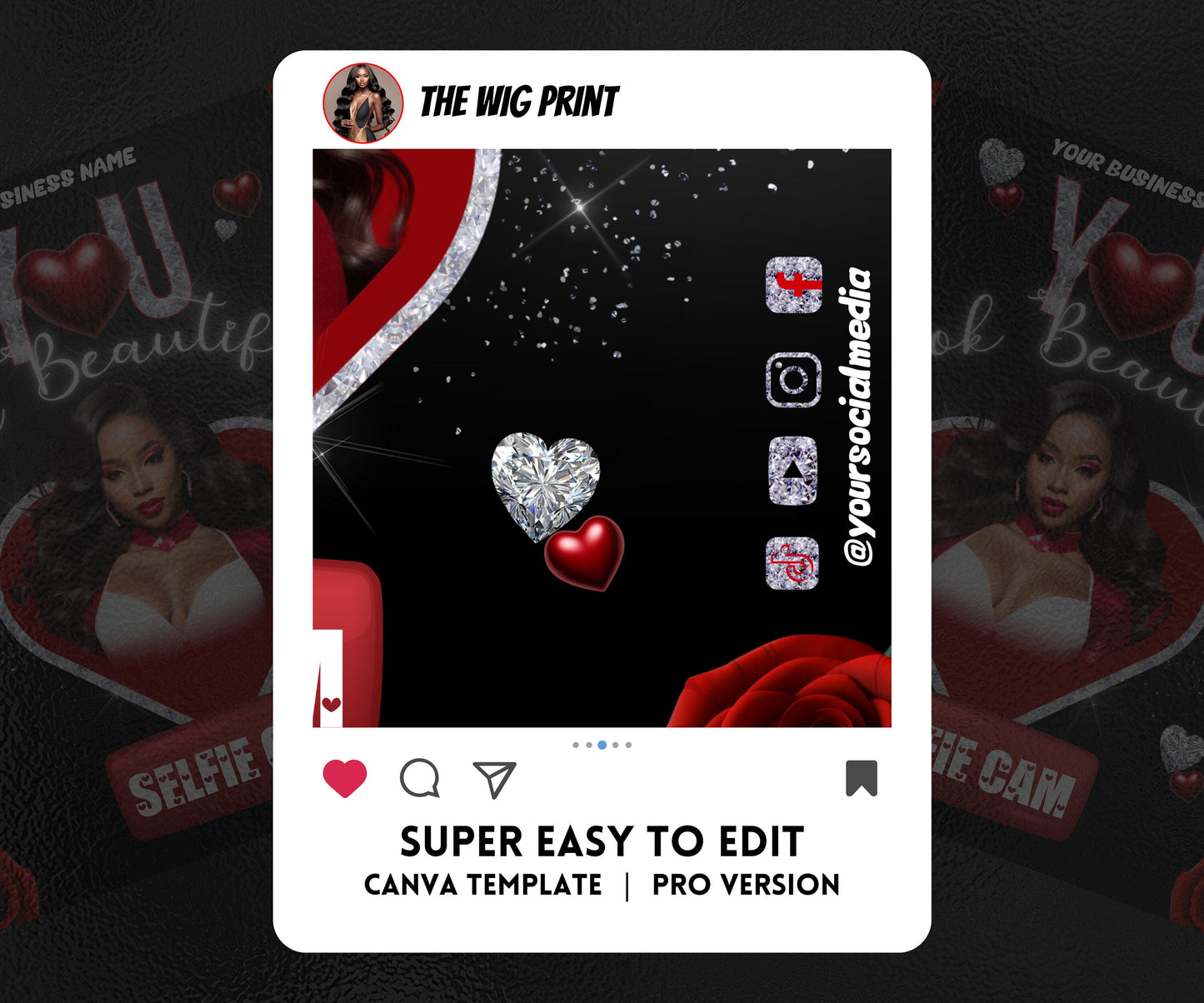 VDay | Selfie Cam | 1 Flyer | Valentines You Theme | DIY | CANVA | Social Media Flyer