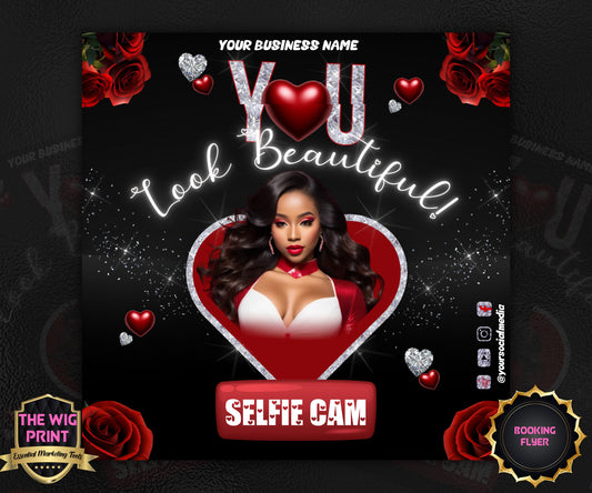 VDay | Selfie Cam | 1 Flyer | Valentines You Theme | DIY | CANVA | Social Media Flyer