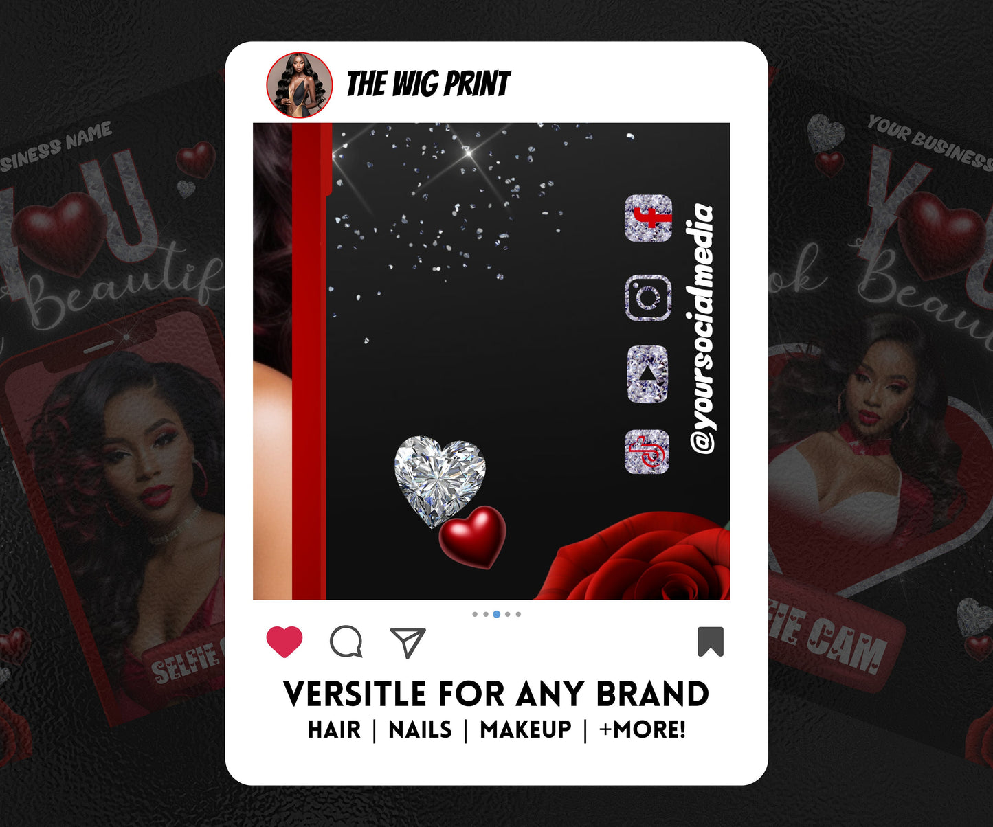 VDay | Selfie Cam | 1 Flyer | Valentines You Theme | DIY | CANVA | Social Media Flyer